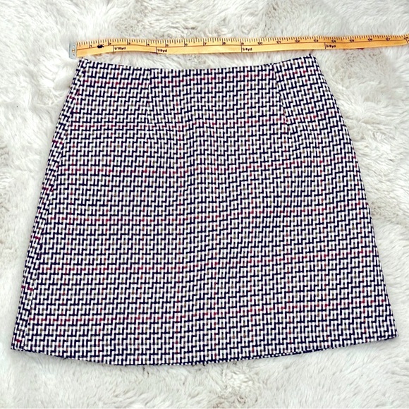 Mini Skirt Houndstooth Print Sz S - Picture 2 of 4